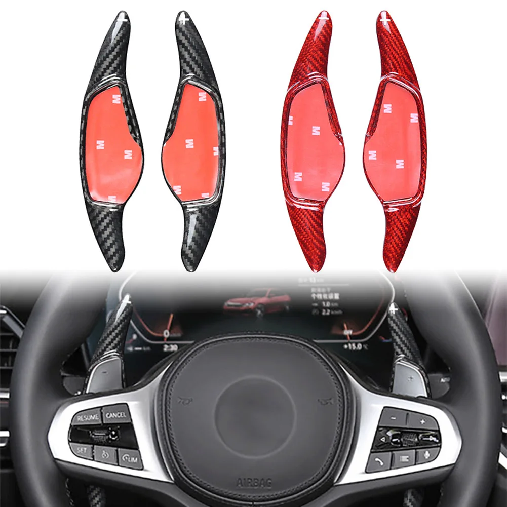 

2Pcs/Pair Carbon Fiber Car Steering Wheel Shift Paddle Shifter Extension Parts For Hyundai LA Festa 2019 2020 2021