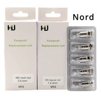 HJS 10PCS Nord Coil 1.4ohm Regular Ceramic Coils 0.6ohm Mesh Coils for RPM40 Nord 2 Fetch Pod System