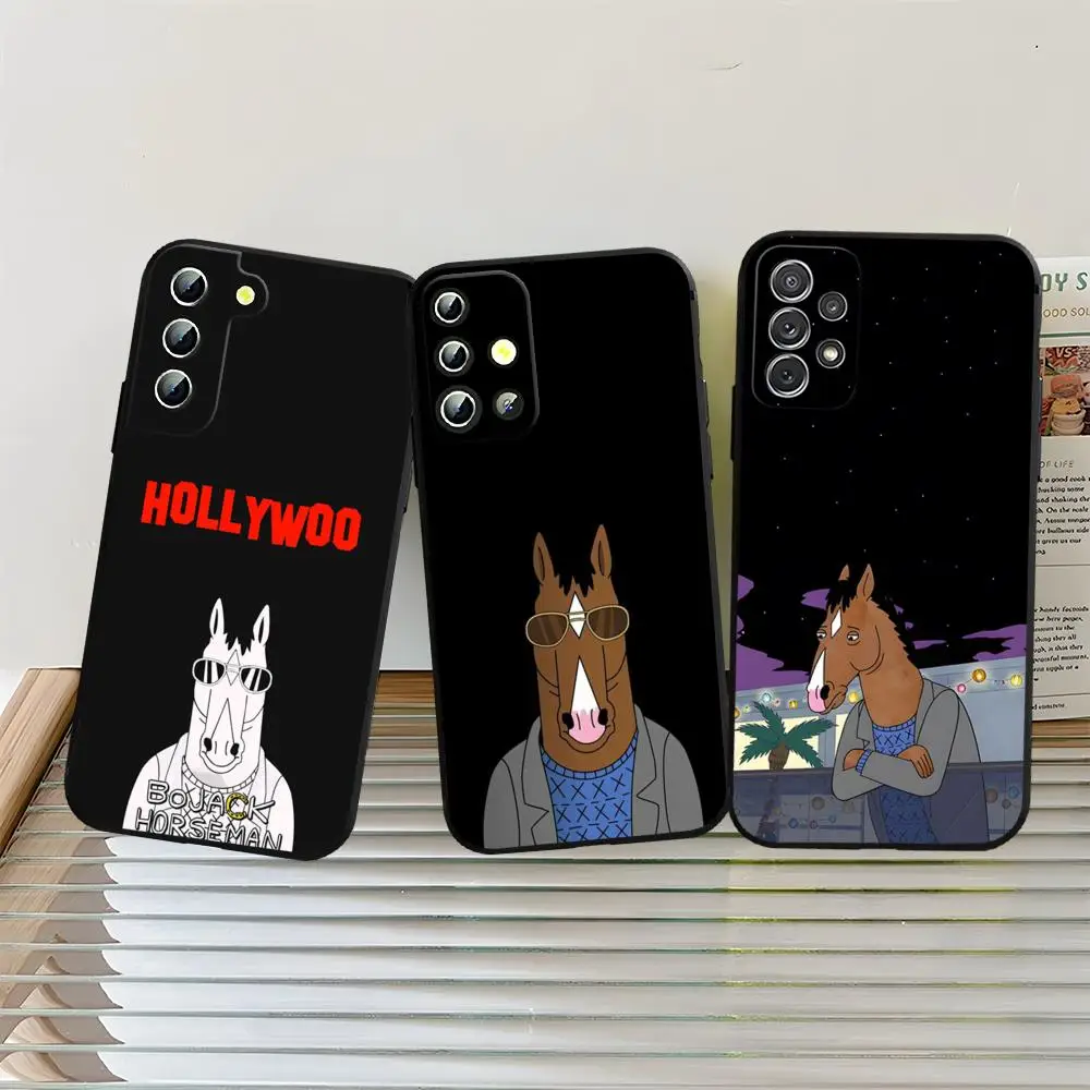 Cartoon B-boJack Horsemans Phone Case Back Cover For Samsung S24 Ultra S22 S23 S20 Fe S21 Plus Galaxy A54 A34 A16 A53 A13