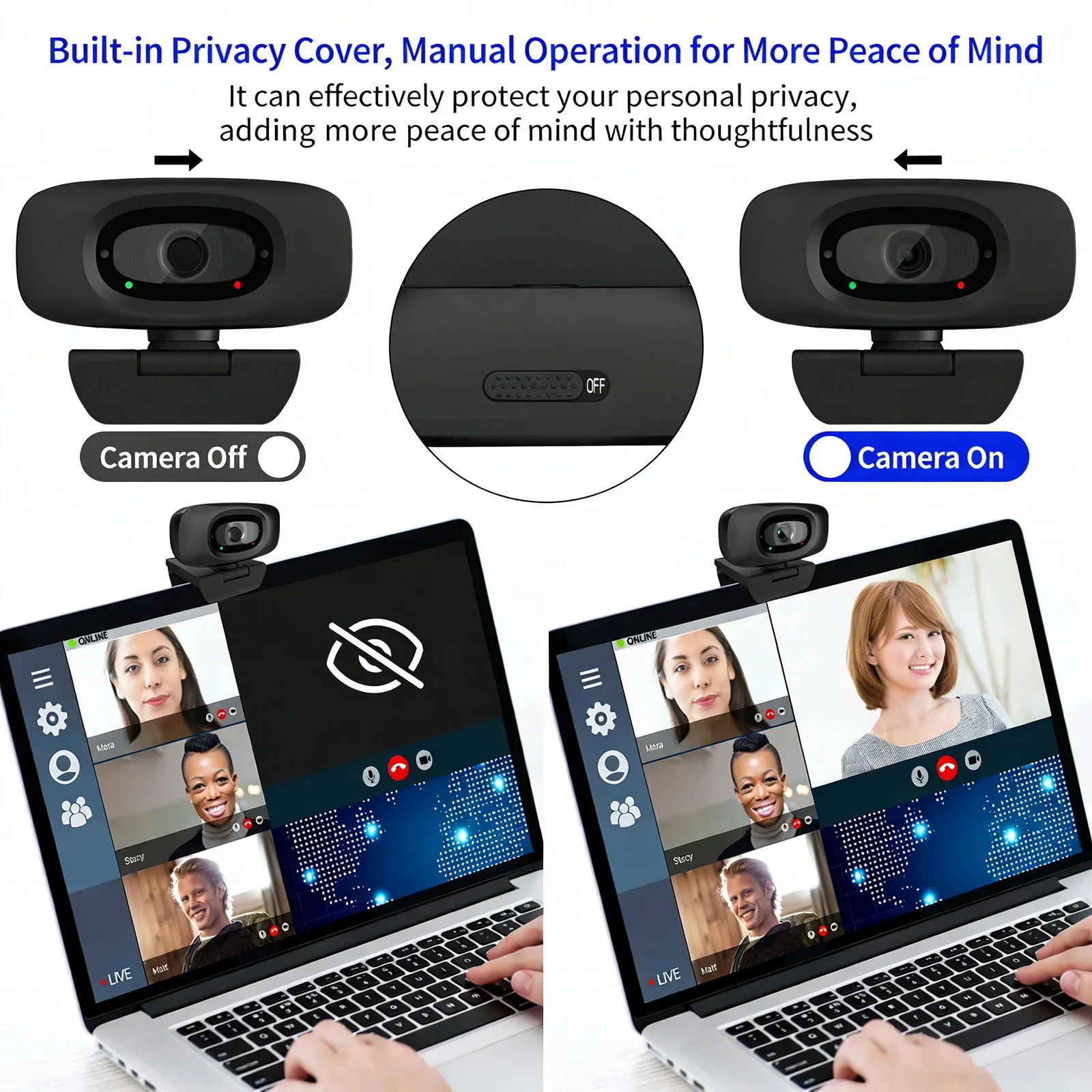 Reduction Autofocus 4K HD Web Camera Smart Noise 1080P USB Webcam 120°HD Wide-Angle Microphone PC Laptop Video Shooting Camera