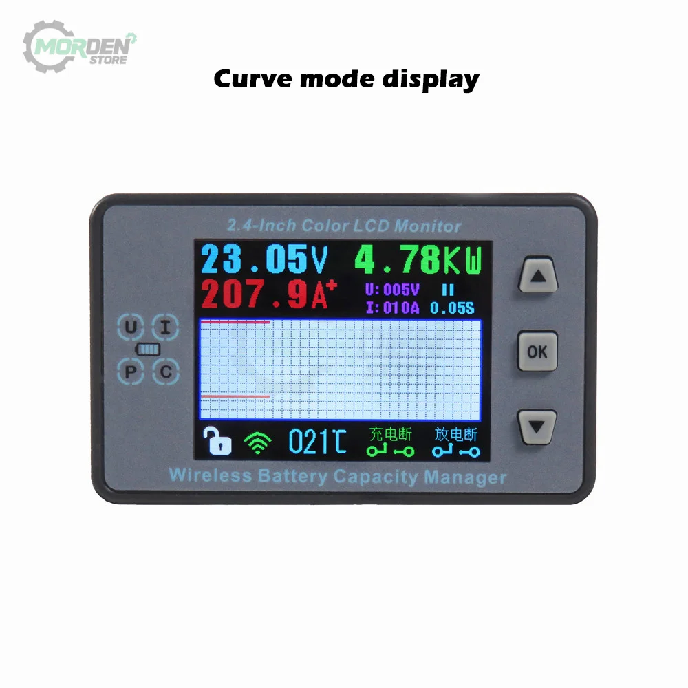 VAC8810F Wireless Voltage Meter Ammeter Voltmeter Solar Battery Charging Coulometer Capacity Power Detector Tester Monitor