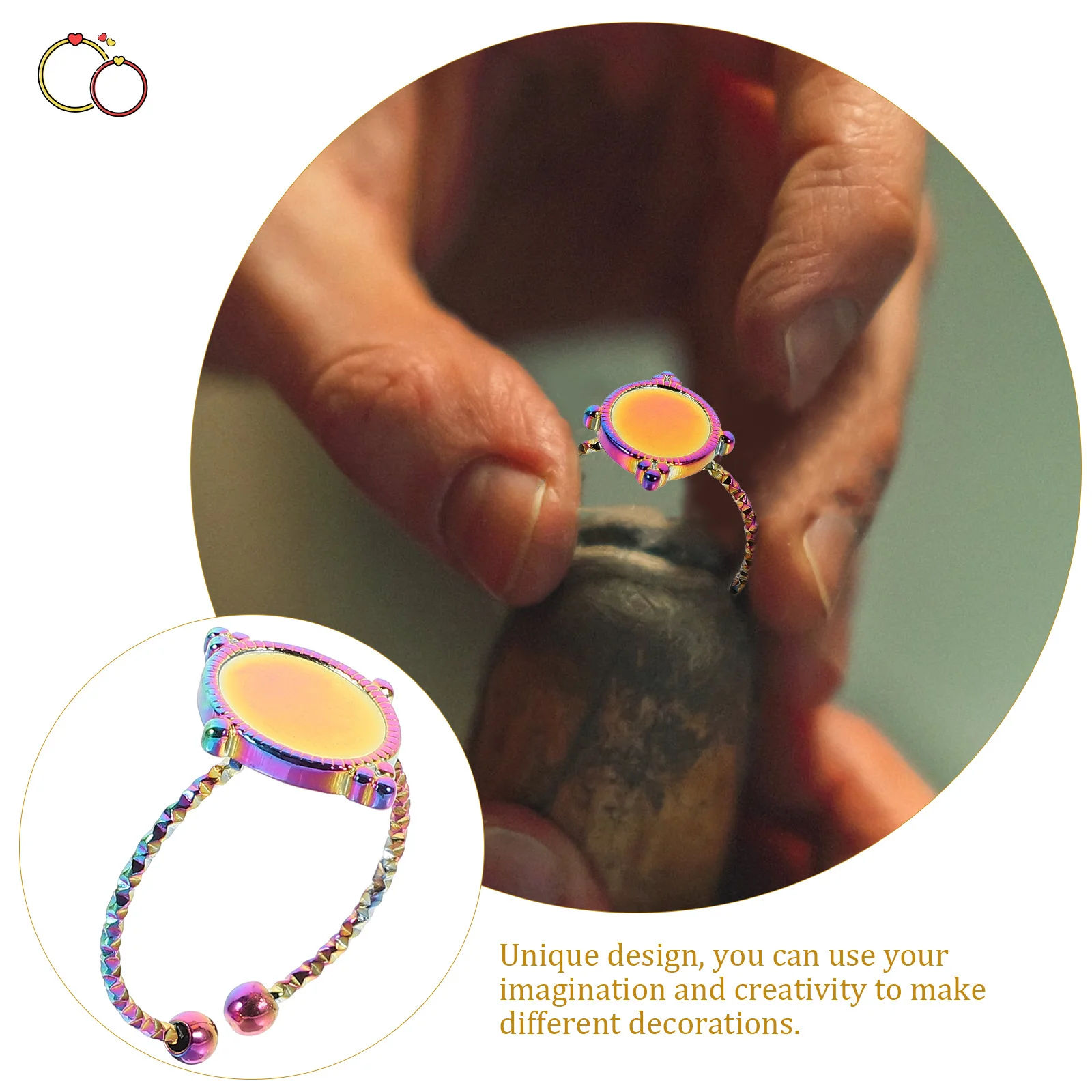 

6Pcs Adjustable Stainless Steel Ring Bases for DIY Ring Making Crafts Jewelry Blanks Accessories Rings Parts Metal Rings Base