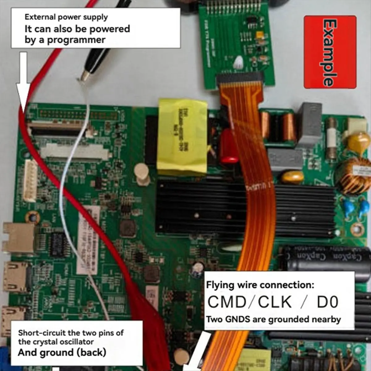 ♬◤Popular Style  ◥EMMC ISP Connection Cable 60MHz 28MB/S Special Adapter Board for in-Circuit EMMC Programming for T76 Programme