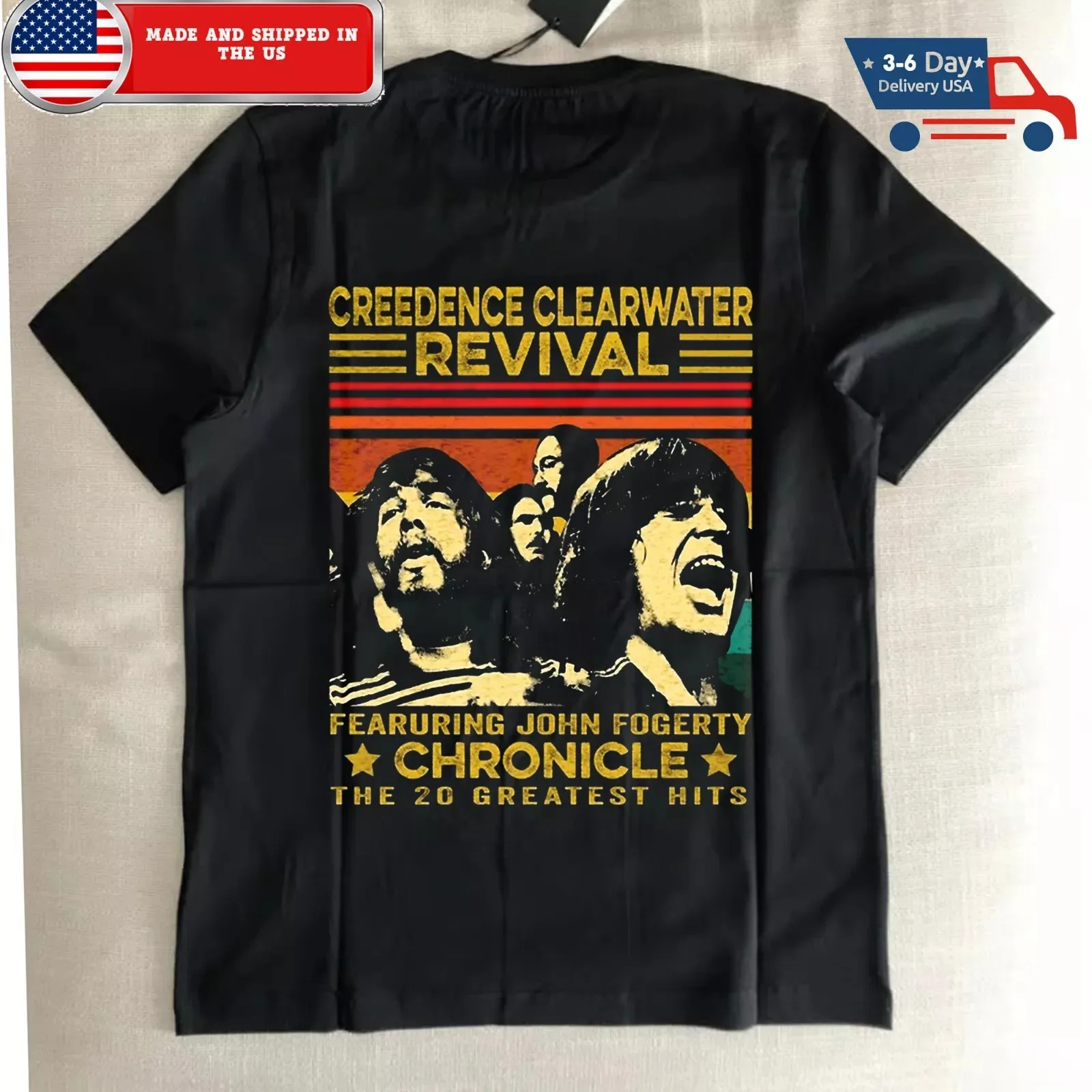 New Rare Creedence Clearwater Revival Gift For Fans Men S-5XL Tee 1HN504