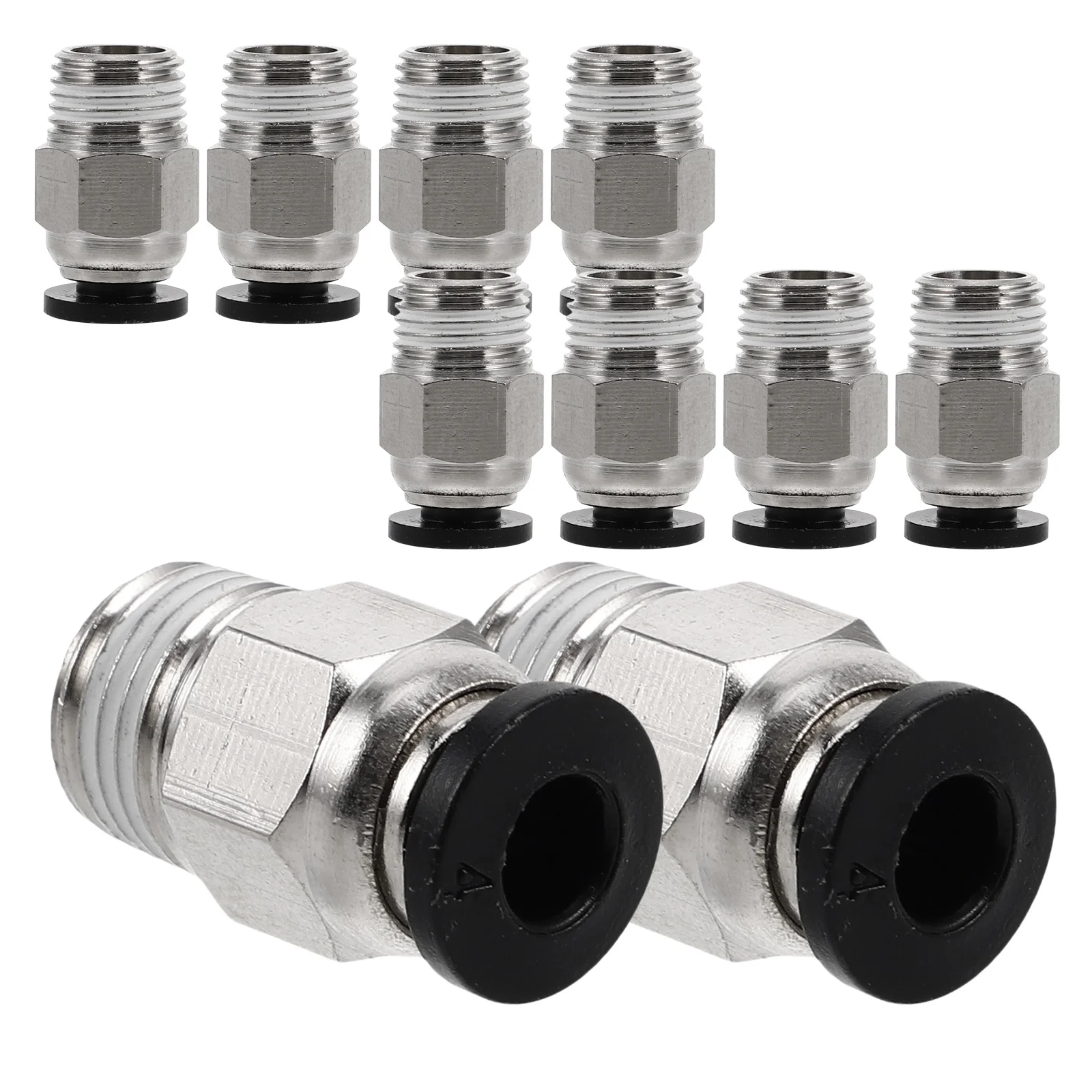 

10Pcs Pneumatic Connectors Pc4-01 M10 Thread Straight Push-to-Connect Fittings 3D Printer DIY Accessories Tube Connectors
