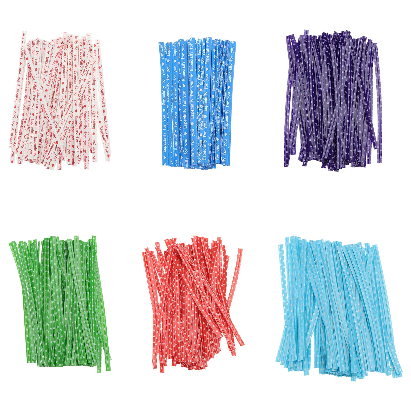 

Bread Packaging Wire 6 Packs Sealing Drawstring Reusable Lollipop Tie Colorful Strap Flexible Sturdy Long Term Use Supermarket