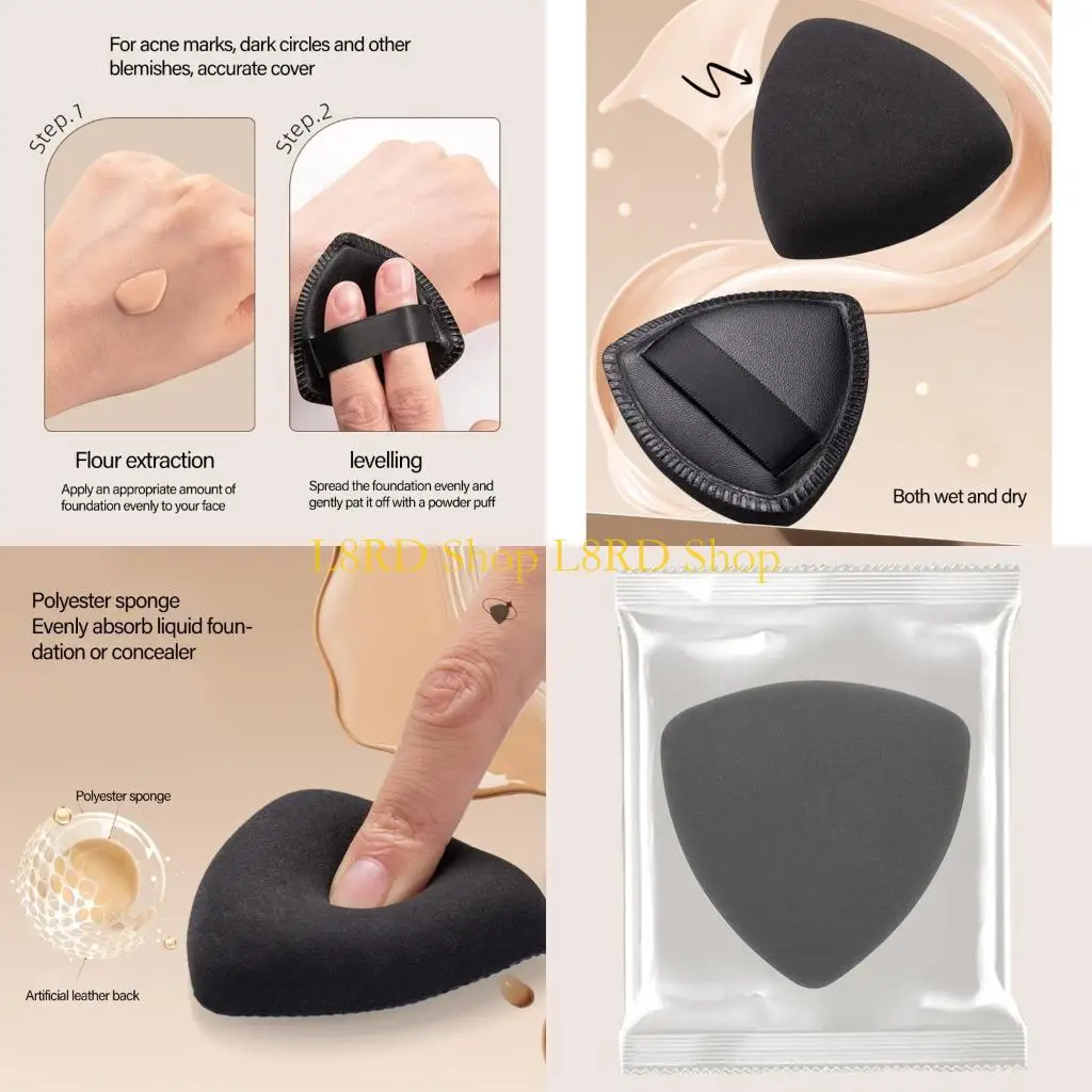 

L8RD Рассыпчатая пудра-консилер, спонжи для макияжа. Используйте мягкие блендеры для лица для контурирования глаз и угловых