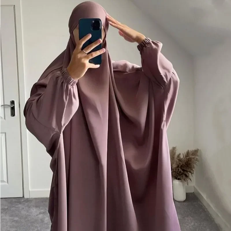 Ramadan Eid Jilbab for Women Abaya Dubai Prayer Garment Khimar Hijab Muslim Dress Turkey Islamic Clothing Abayas Djellaba Femme
