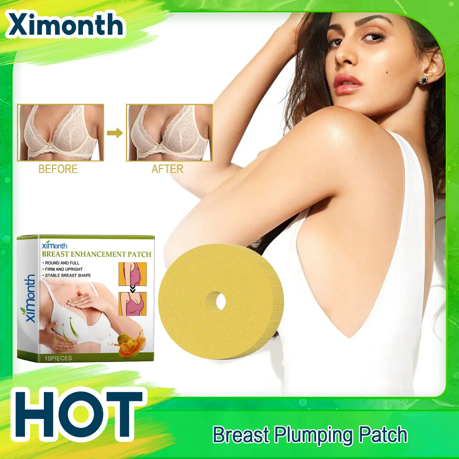 

Breast Enlargement Patch Promote Female Hormone Increases Bust Size Breast Firming Tightening Lifting Boobs Enhancement Sticker