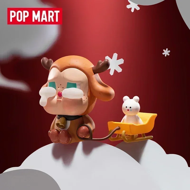 

POP MART Crybaby Lonely Christmas Mystery Blind Box Guess Bag, Lovely Cartoon Doll Figurines, Home Decor Ornament for Gift
