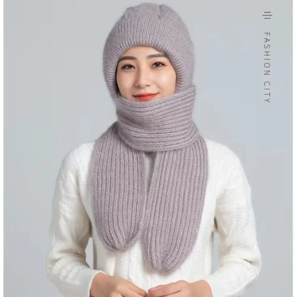 Защита ушей, вязаная шапка Skullies, шарф, комплект, теплая шея, женский шарф с крестом, утепленный мягкий велосипедный Балаклава, шапка, уличная шапка