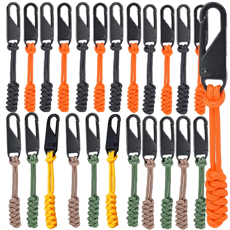 Portable Outdoor Bag Zipper Puller Metal Zipper Head Slider Detachable Wear-resistant Weave Zippers Pull DIY Sewing Accessorie