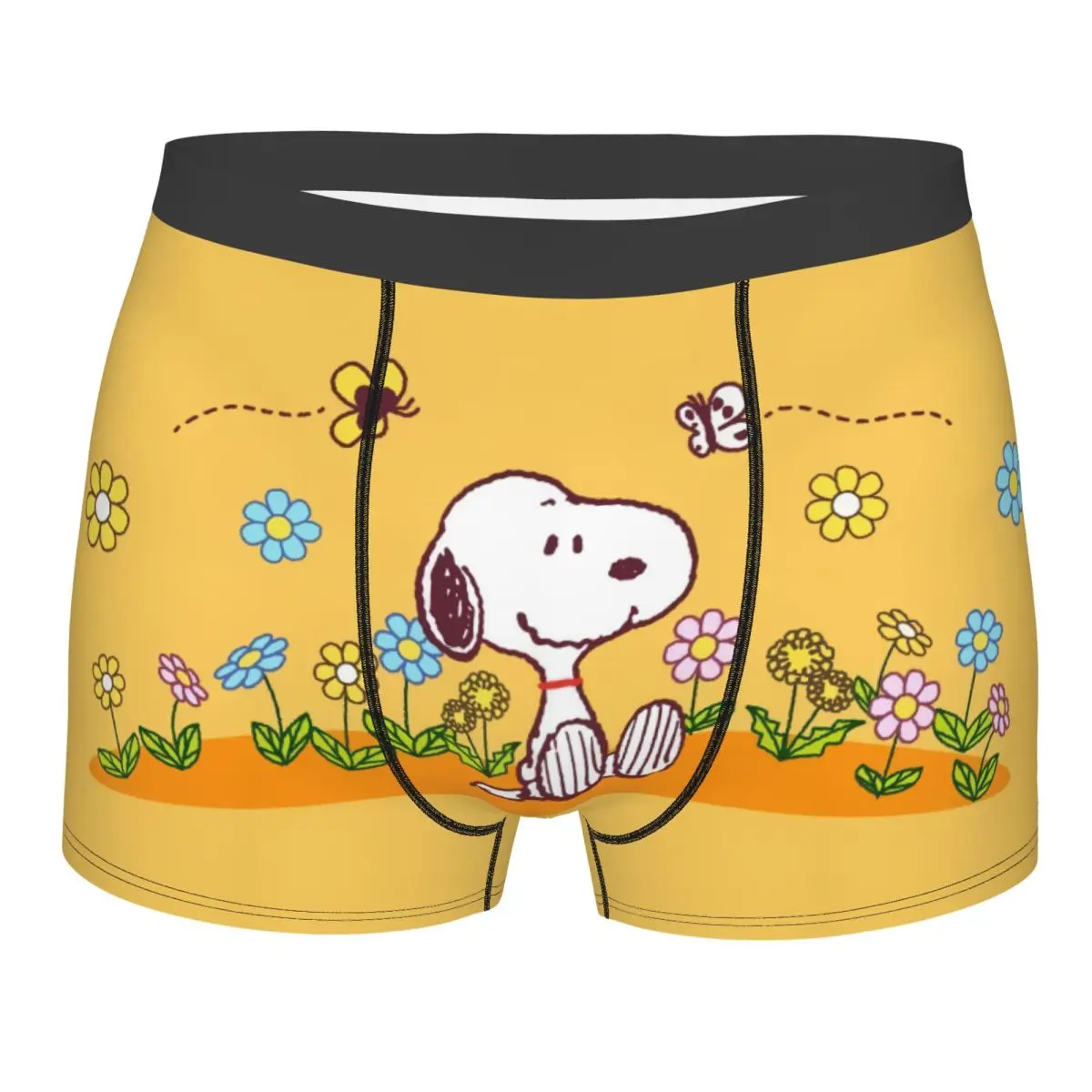 

Custom Cute Cartoon Snoopy Underwear Men Stretch Boxer Briefs Shorts Panties Soft Underpants For Male