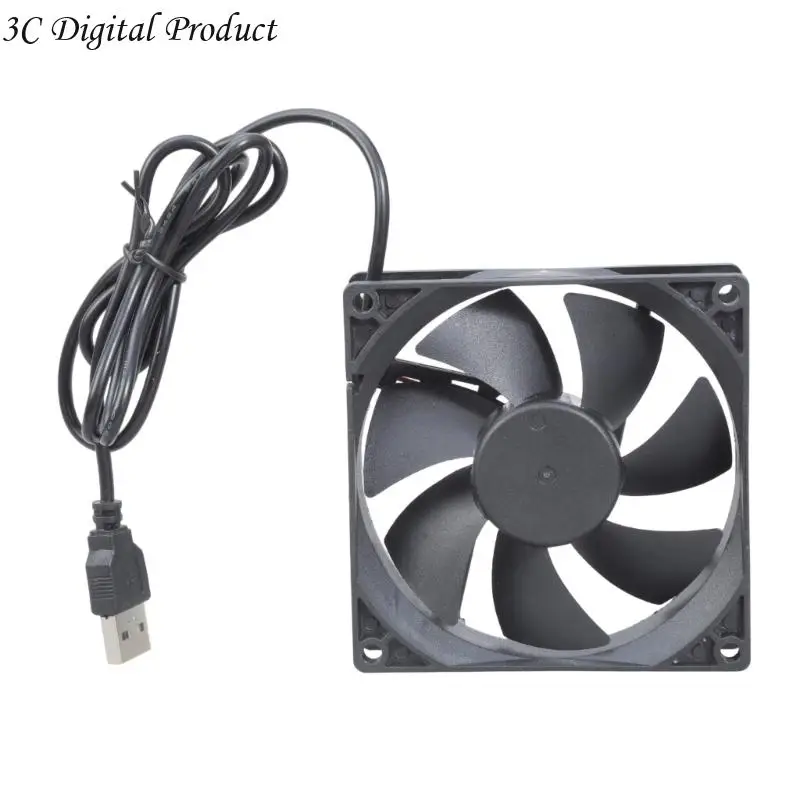 

Router Cooling Fan PC Box Quiet 5V USB Power 90mmx90mmx25mm Cabinet Cooling Fan 9CM Protective Net Replacement Q84A