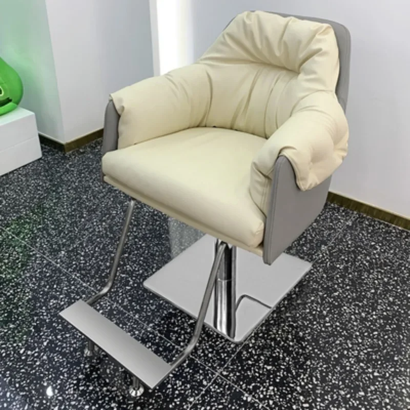 Saddle Chair Round Hair Salon Furniture Hairstylist Swivel Chairs Master Professional Barber Silla De Barberia Hairdressing High