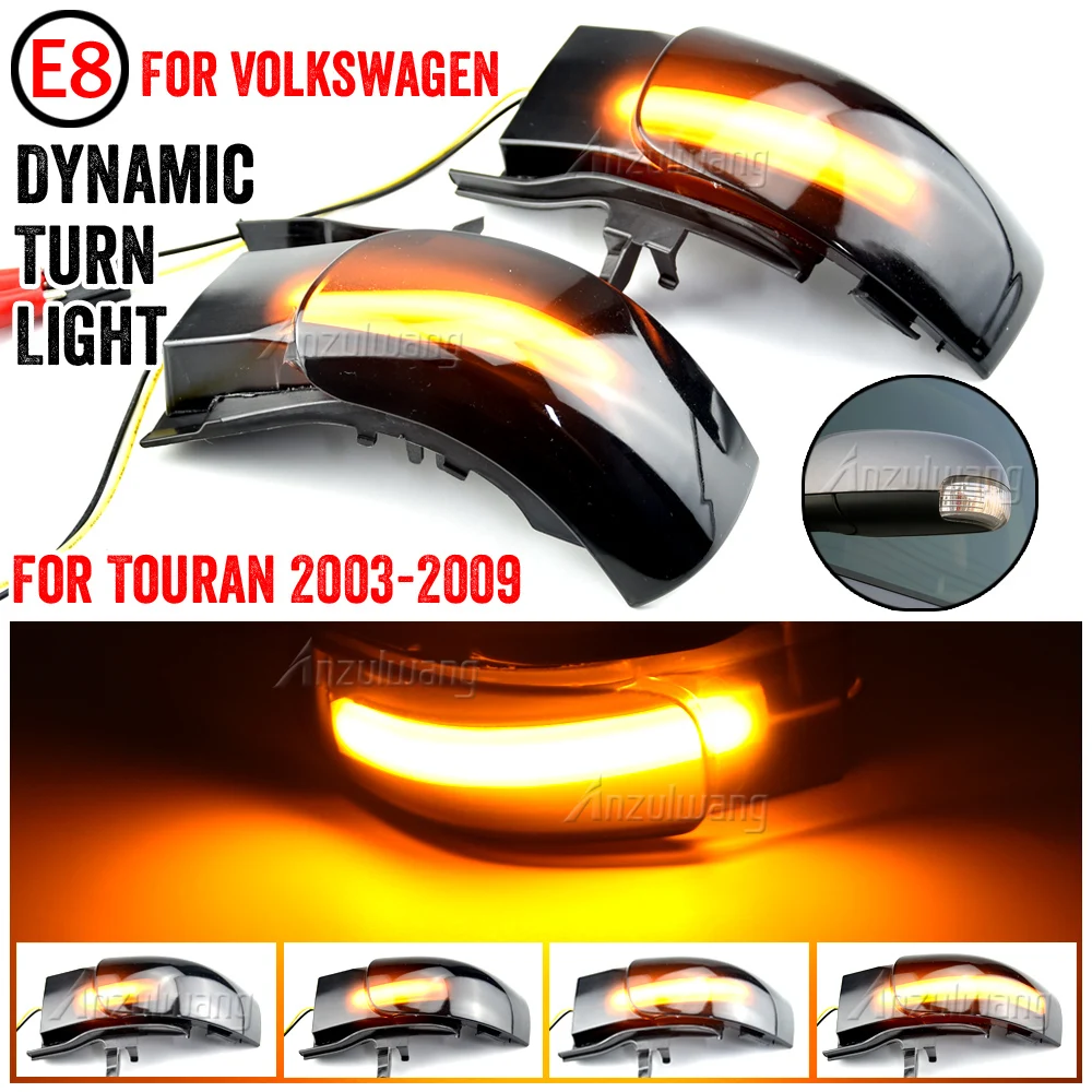 

2x Dynamic Blinker For VW Touran 1T1 1T2 2003 2004 2005 2006 2007 2009 LED Turn Signal Light Side Lamp arrow mirror indicator