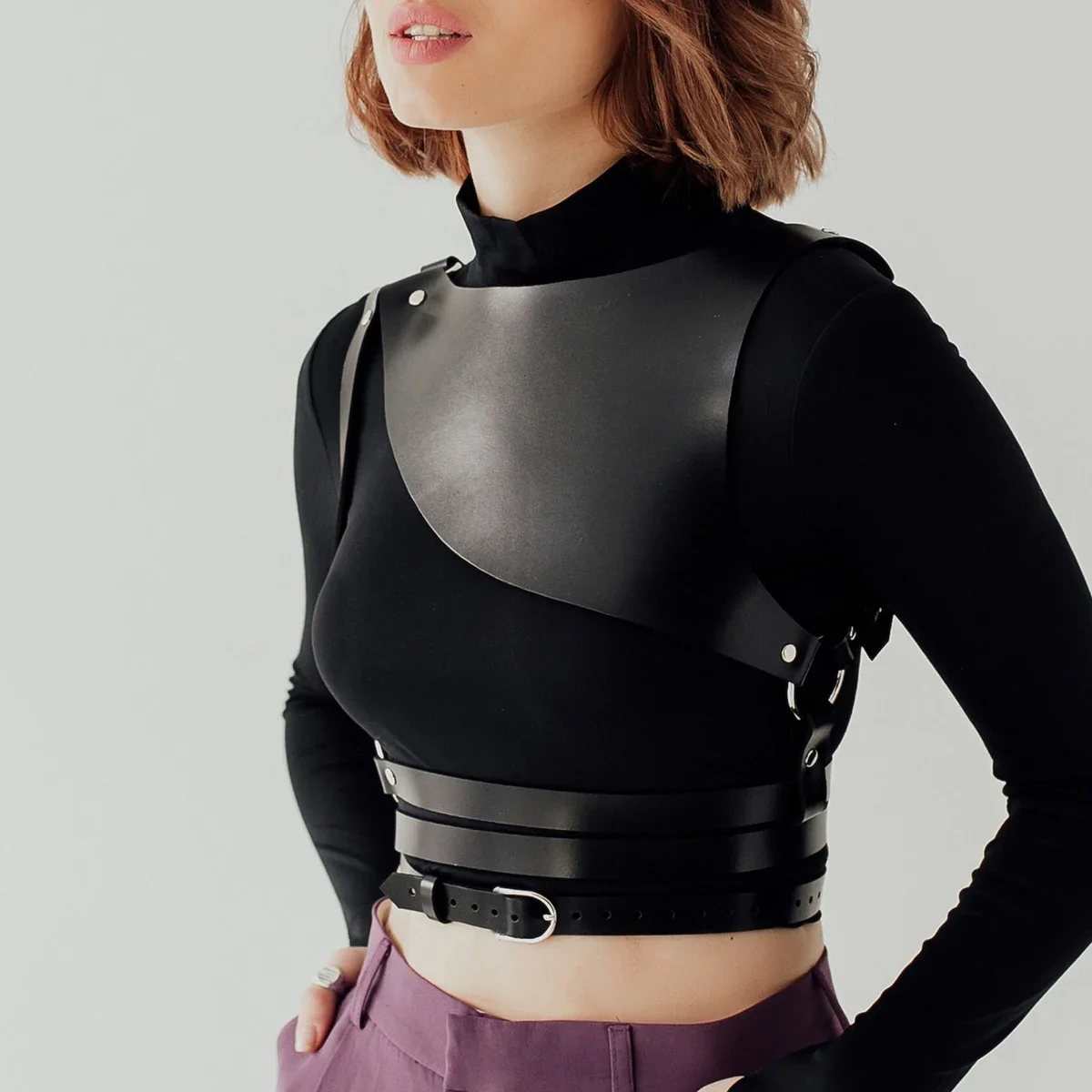 حزام حزام للسيدات، حزام فاسق، حزام البطن على شكل سلسلة قوطية، حزام مشد ضيق، حزام الجسم، الصدر، قوطي فاسق