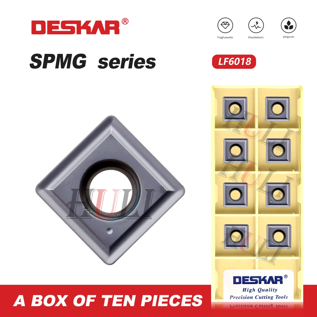 SPMG050204-TG/060204-TG/090408-TG LF6018 DESKAR 100% Original Numerical Control Lathe Blades Use For Processing Stainless Steel