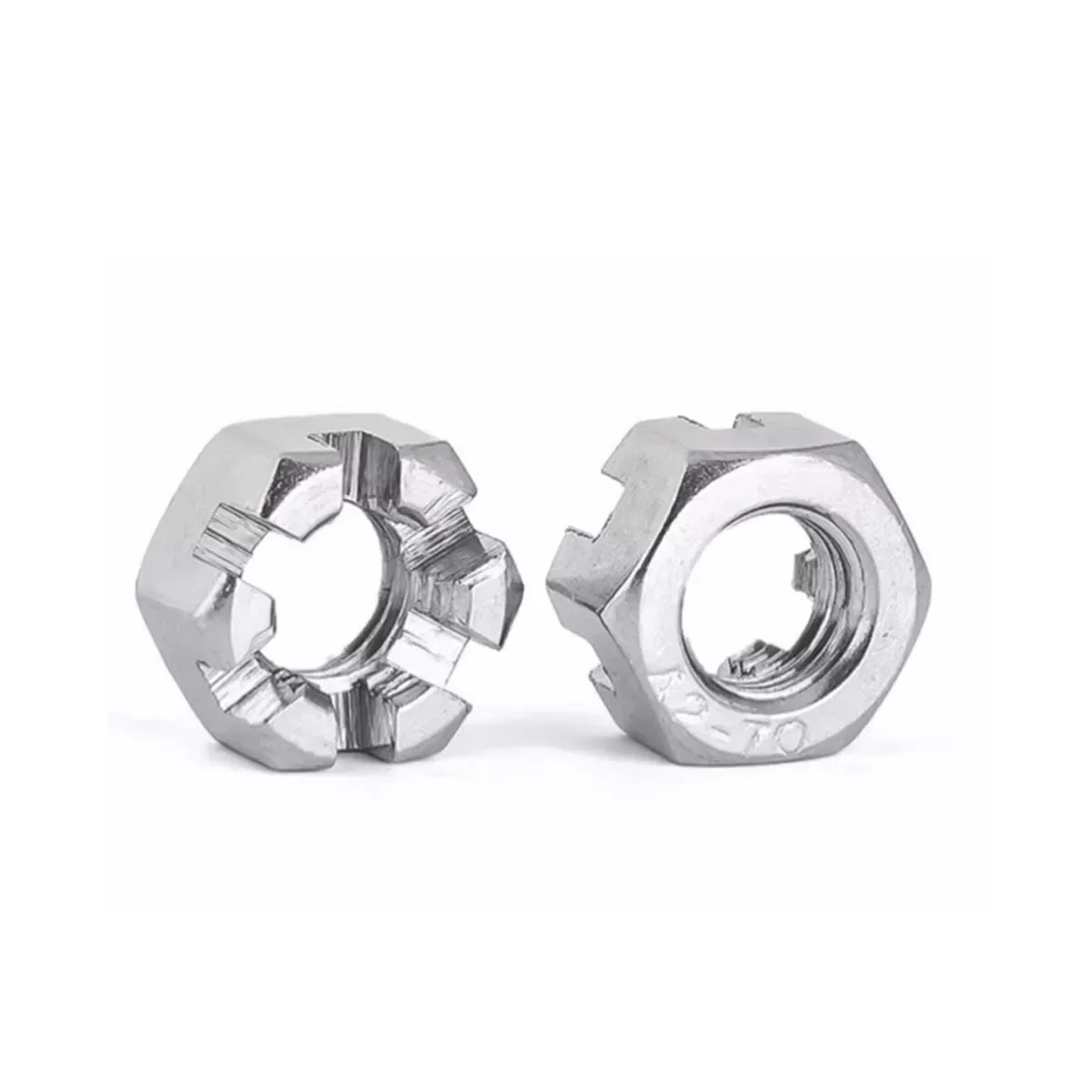 304 Stainless Steel Gb6181 Hexagonal Slotted Nut M6M8M10M12M14M16M18M20