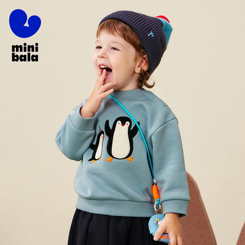 سويت شيرت ميني بالا للأطفال 2025 شتاء جديد مبطن بالصوف ناعم وصديق للبشرة #4