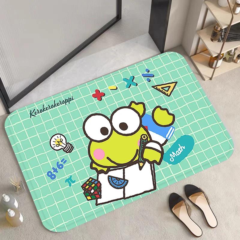 Bedside Carpet Kero Kero Keroppi  Doormat Soft Bath Mat Kitchen Hallway Floor Foot Rug Car Boot Rug Pet Mat Wedding Home Rug