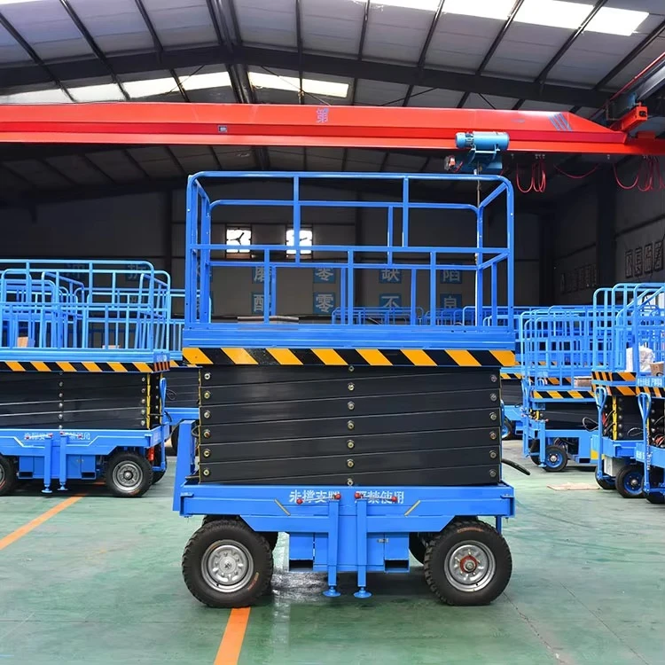 Mobile Scissor Lift Platform 500kg 1000kg 2000kg Load Capacity Hydraulic Man for Aerial Work Indoor Outdoor Maintenance