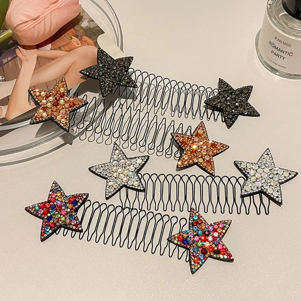 

Свежий Rhinestone U-образная расческа для укладки волос со звездным бантом, фиксированные расчески, одежда для волос, невидимая дополнительная держатель для волос с бабочкой для детей
