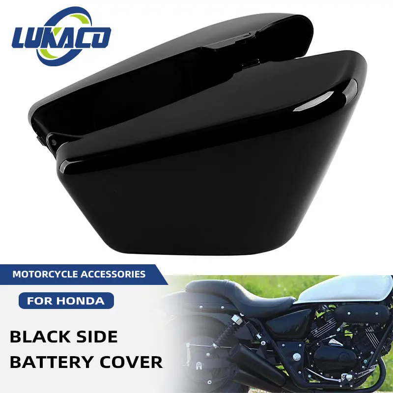 

Motorcycle ABS Plastic Fairing Side Battery Cover Protection Guard Cap Gloss Black Accessories For Honda Magna VF 250 1995-2006