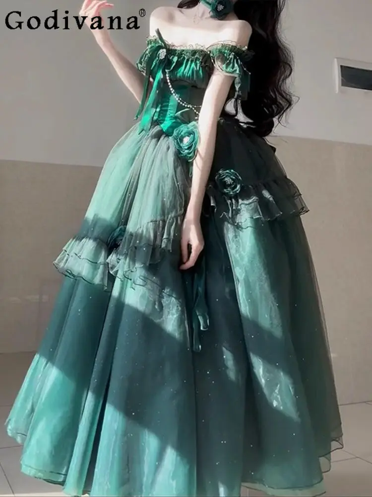 

Forest Style Lolita Dress Evening Gown for Women 2025 New High-end Elegant Lady Vintage Princess Style Birthday Dresses