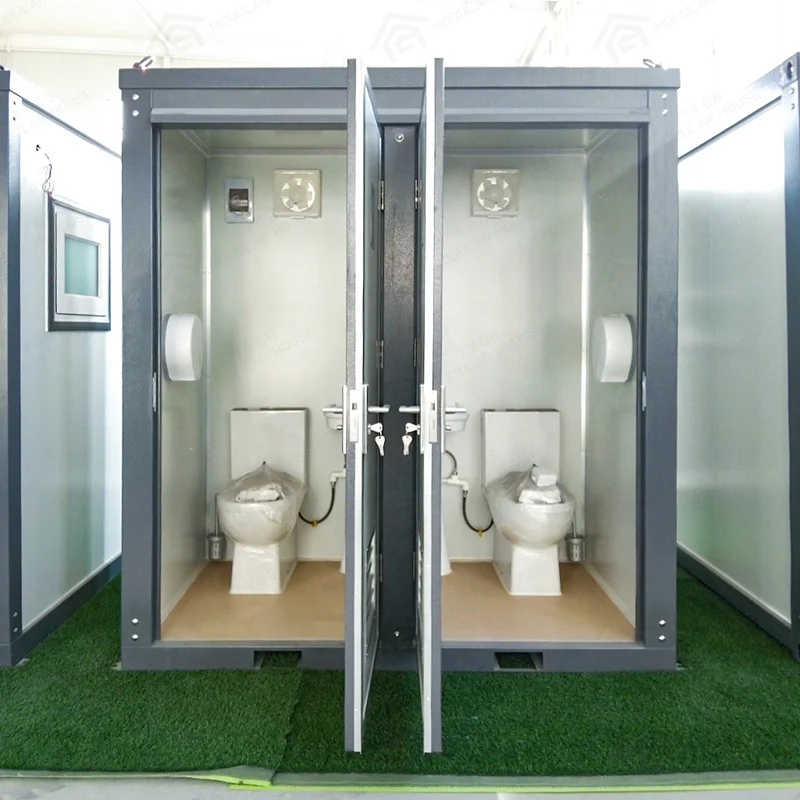 Luxury Mobile Toilet Restroom Cabin Triple Room for Events Worksites Public Parks Camping RV Areas VIP Outdoor Use