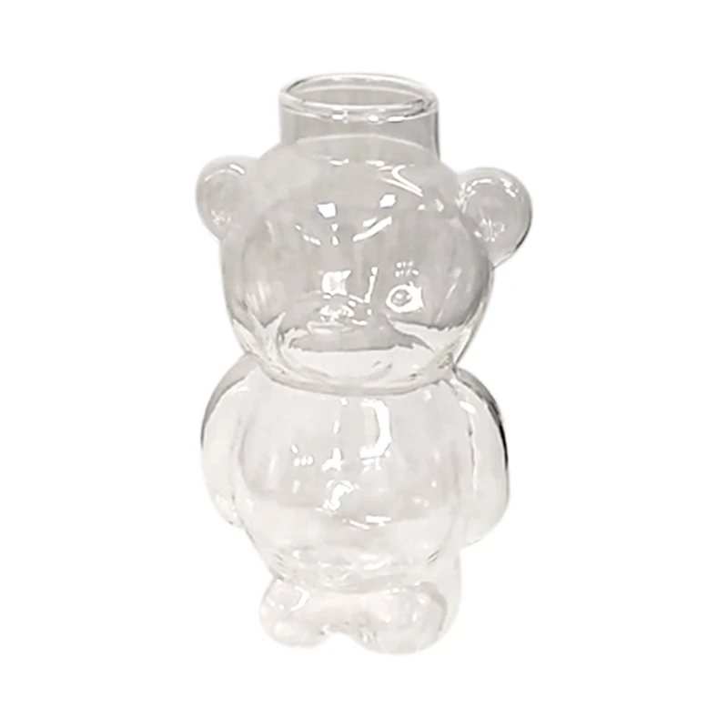 WISH Network Celebrity Restaurant Bear Coffee Cup Cute Cartoon Glass Juice Cup Milk Tea Cup Capacity 320Ml