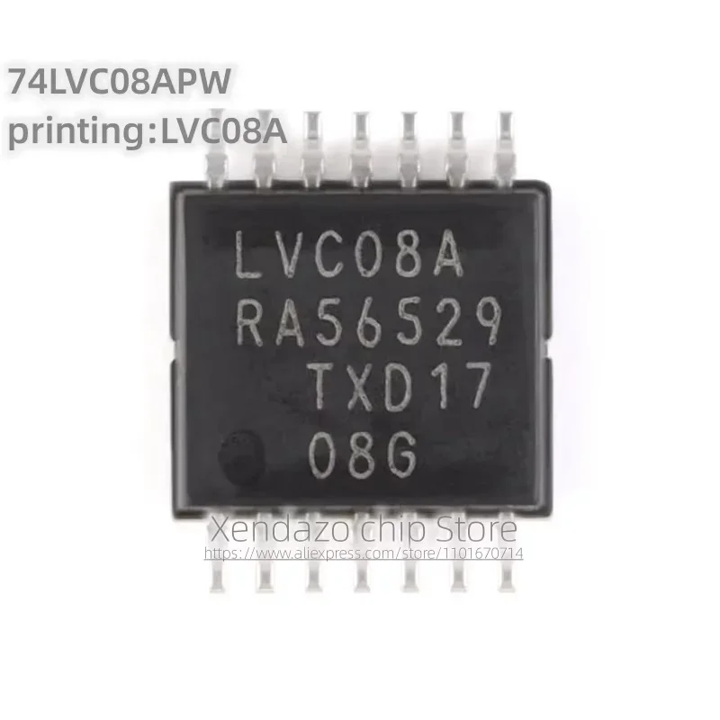 10pcs/lot 74LVC08APW printing LVC08A TSSOP-14 package Original genuine Four channels, two inputs, and one gate Logic chip