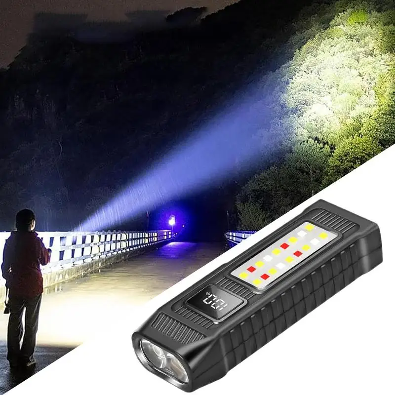 

Portable Flashlight Waterproof Handheld Flashlight Long-Range Lighting Magnet Torch Light for Hiking Walking Car Fishing