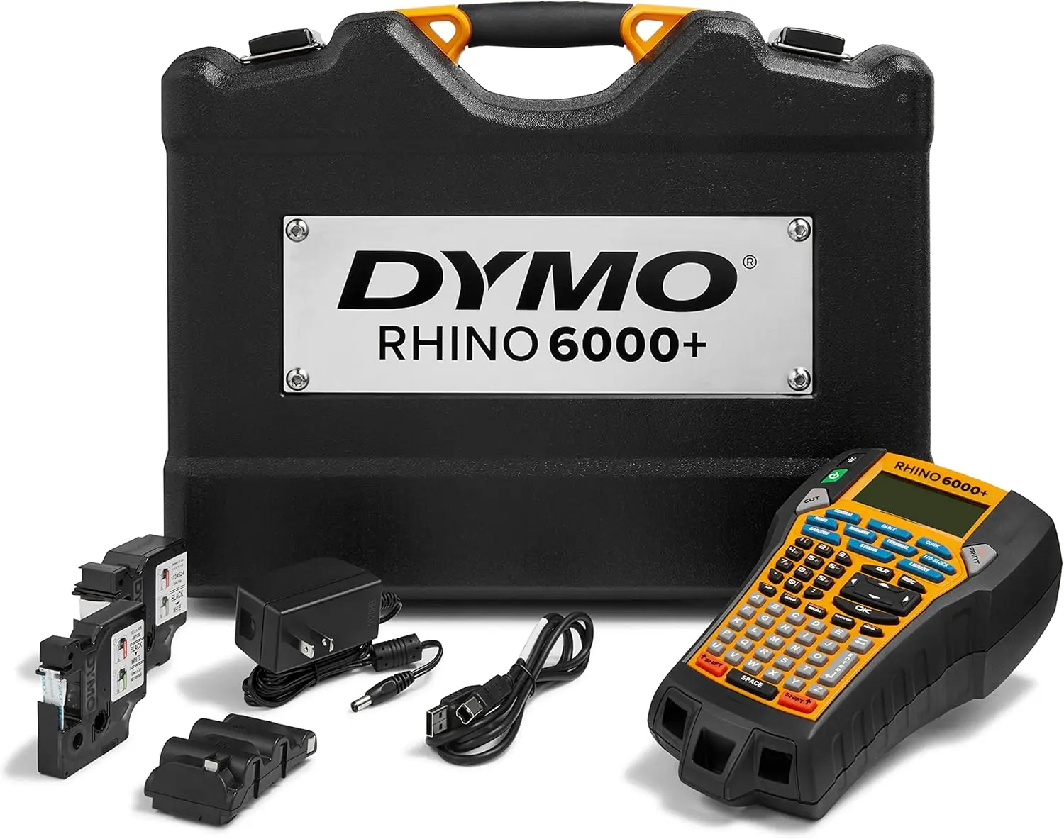 Heavy-Duty Labeling Job DYMO Rhino 6000 Industrial Label Maker Computer Connected Durable Thermal Label Print W/ Hard Carry Case