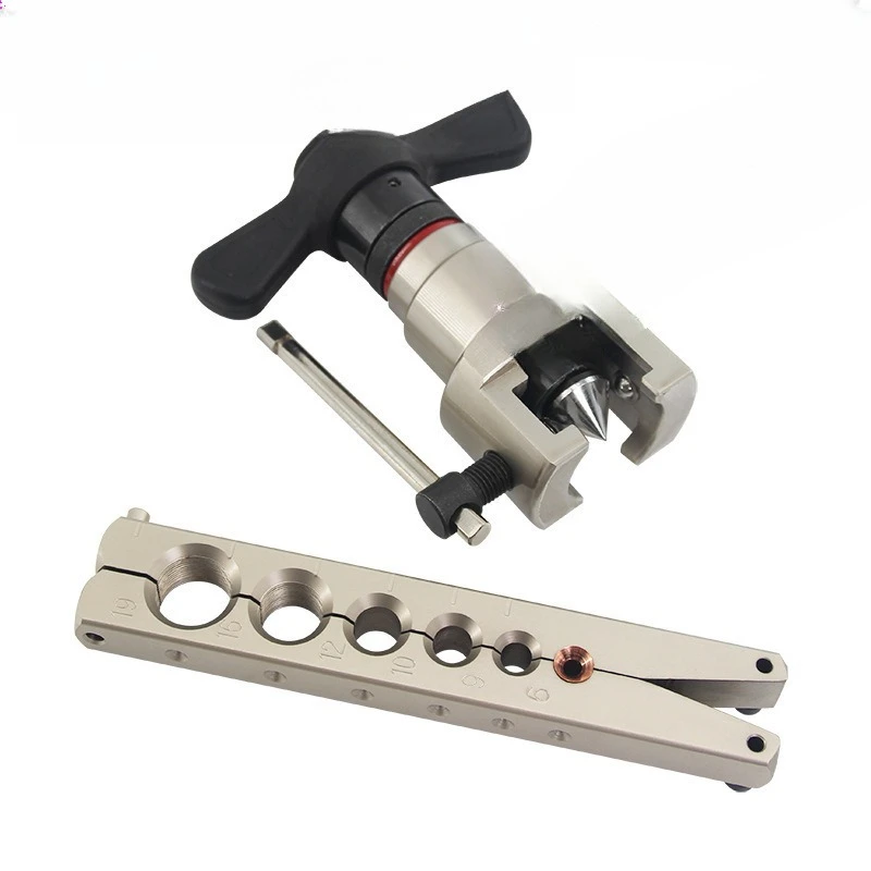 Eccentric pipe expander, crooked head top rolling flare, pipe expander set