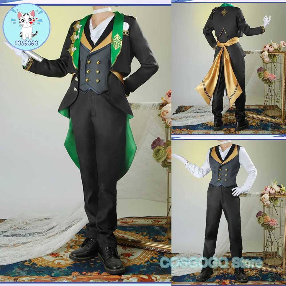 [Aangepast] Game Ensemble Sterren Amagi Hiiro Cosplay Kostuum Halloween outfits Mannen Nieuw Pak Uniform