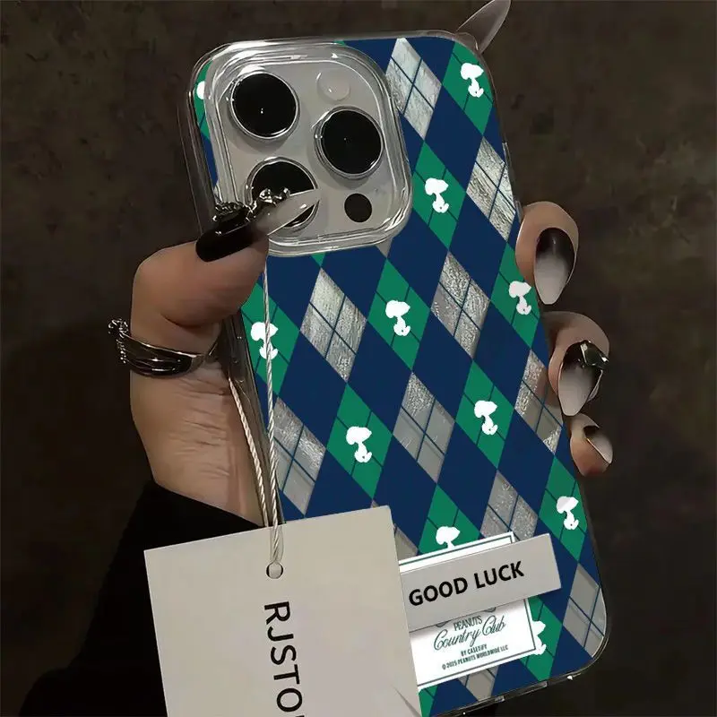 المتخصصة الأخضر شبكة S-سنووبي ريشة الغزل الليزر ورقة جراب هاتف آيفون 13 16 15 14 17 برو ماكس 17 الهواء XS X XR زائد غطاء صغير #2