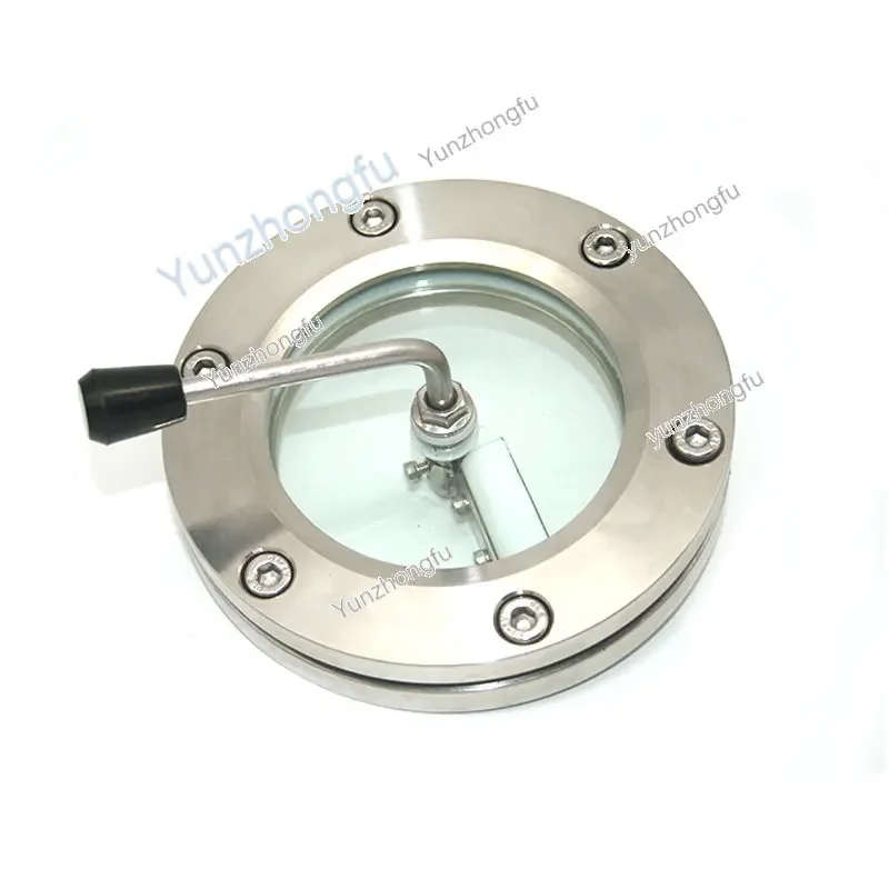 Customized 304 Stainless Steel Flange Mirror with Wiper Blade Welding Observation Glass Window