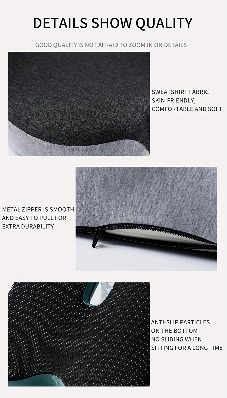 Memory-Schaum Stuhlkissen Autositz Lendenwirbelstütze für Büro-Innenausstattung Taillenkissen Komfortables Ergonomisches Kissen – Detail 17