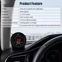 30-0300 X-Series Wideband O2 Modification Air Fuel Ratio Gauge Kit LSU 4.9 0258017025 Oxygen AFR Sensor Controller Gauge 52mm - view 2