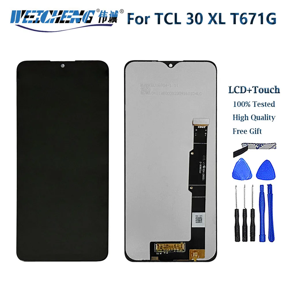 

100% Tested For TCL 30 XL 30XL T671G LCD Display Touch Screen Digitizer Assembly Repair Parts Replacement LCD TCL 30XL 2022 LCD