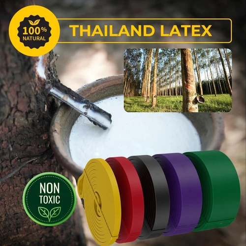 Imagen 2 del producto Bandas de resistencia para ejercicio, Goma elástica de látex Natural, equipo de entrenamiento, expansor de goma para gimnasio en casa