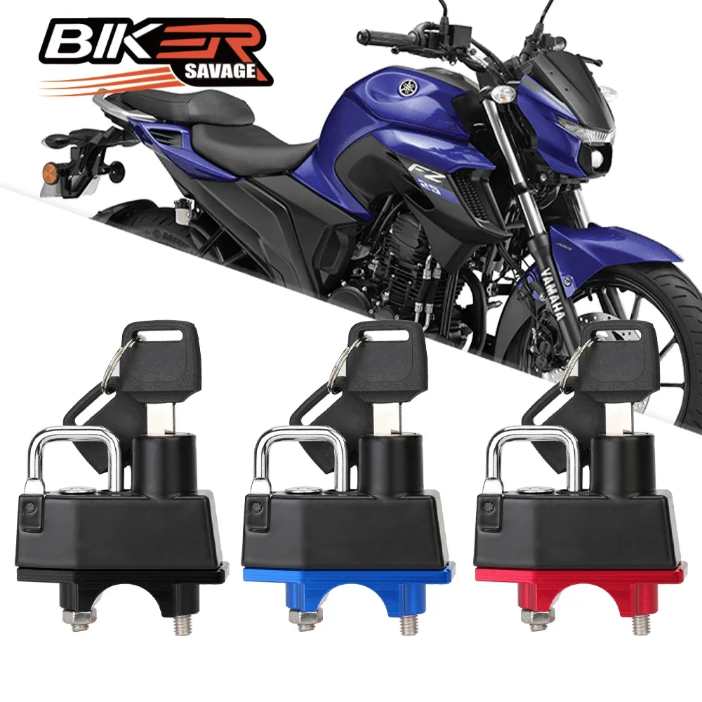 Helmet Lock For YAMAHA FZ25 FZ03 FZ07 FZ09 FJ09 FJ10 FZ6 FZ1N FZ8 Motorcycle Accessories Locks Latches Key Padlock Anti-Theft