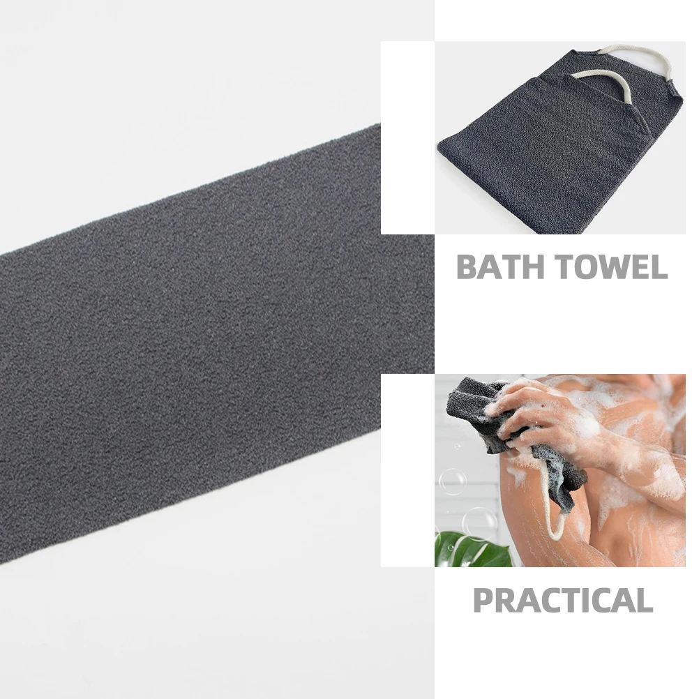 

Bath Towel Portable Back Scrubber Long Exfoliating Shower Towel Soft Polyester Bathing Supplies Comfortable Durable Handle