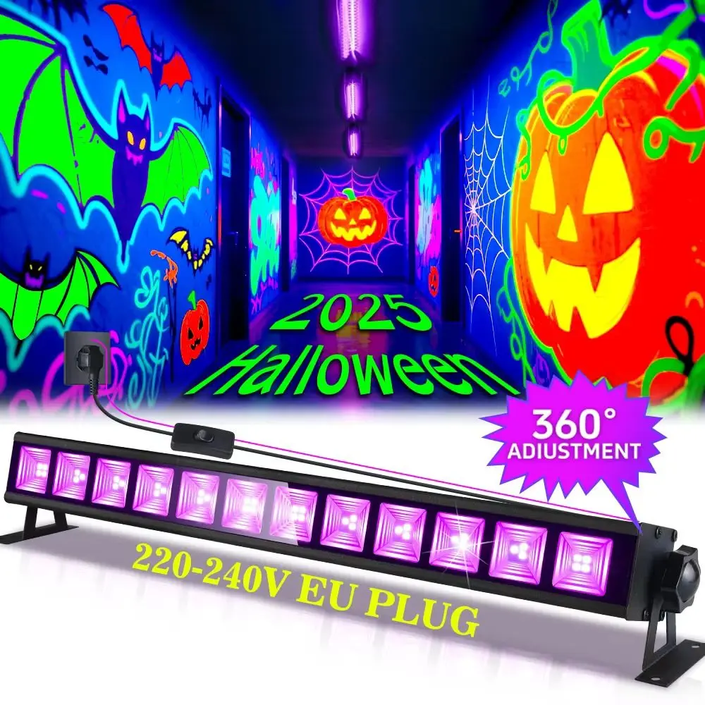 395nm Blacklight LED UV Wall Washer Light 36W Power 40LED Strips UV Disco DJ Light Durable High Light Transmittance