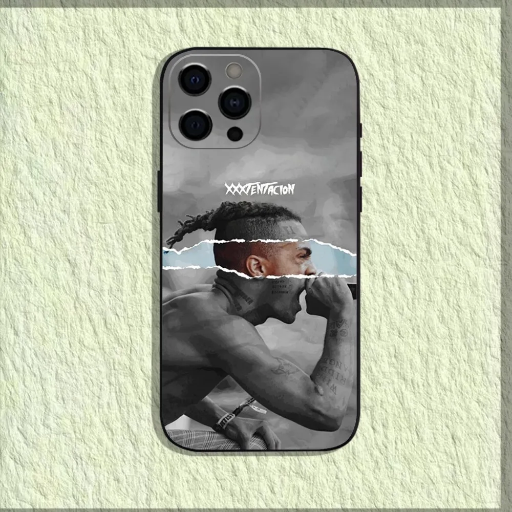 Rapper X-XXXTentacionS Phone Case For iPhone 16,15,14,13,12,11,Pro,X,XS,Max,XR,Plus,Mini Soft Black Cover