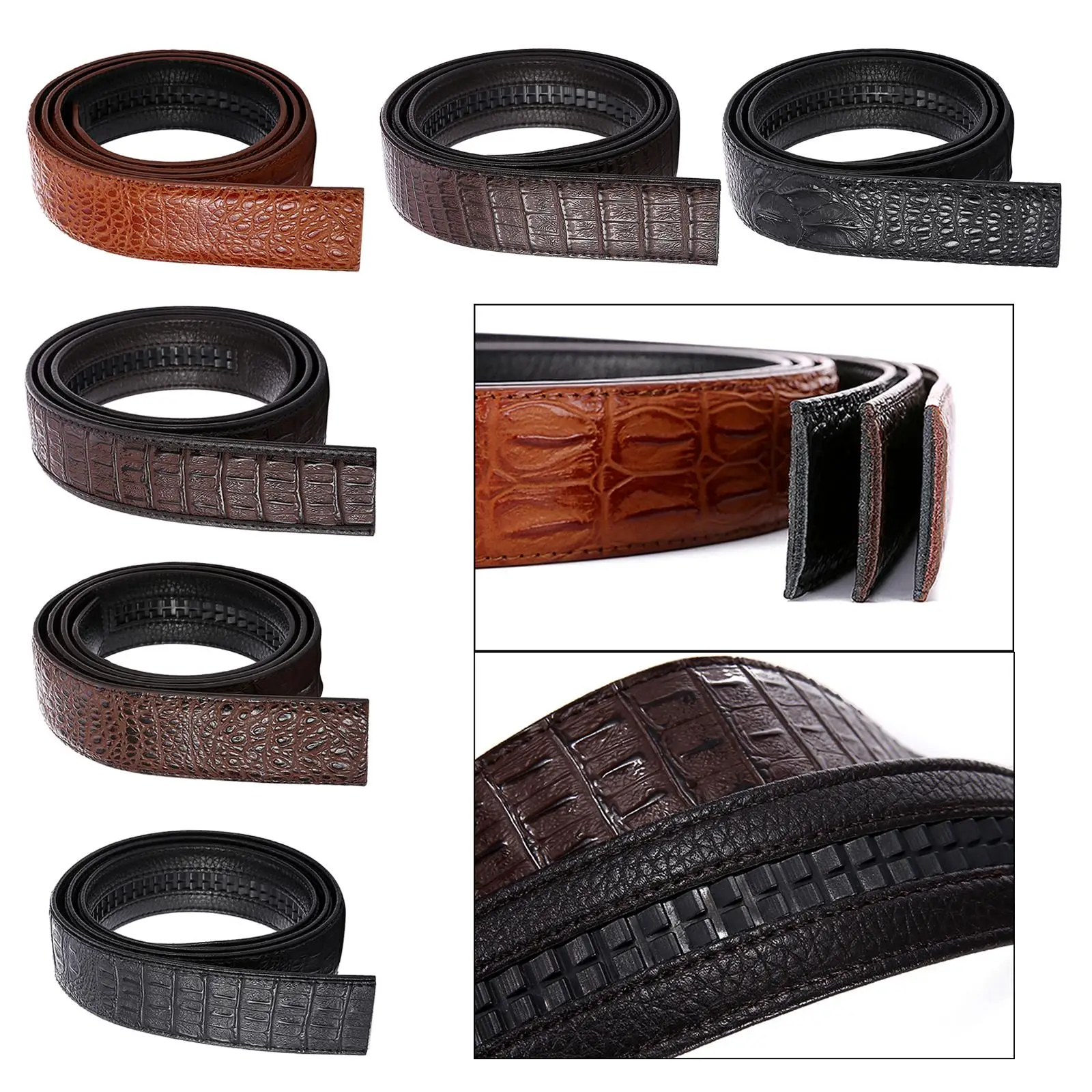 

Men's PU Leather Casual and Formal Waist Strap Belt without Buckle