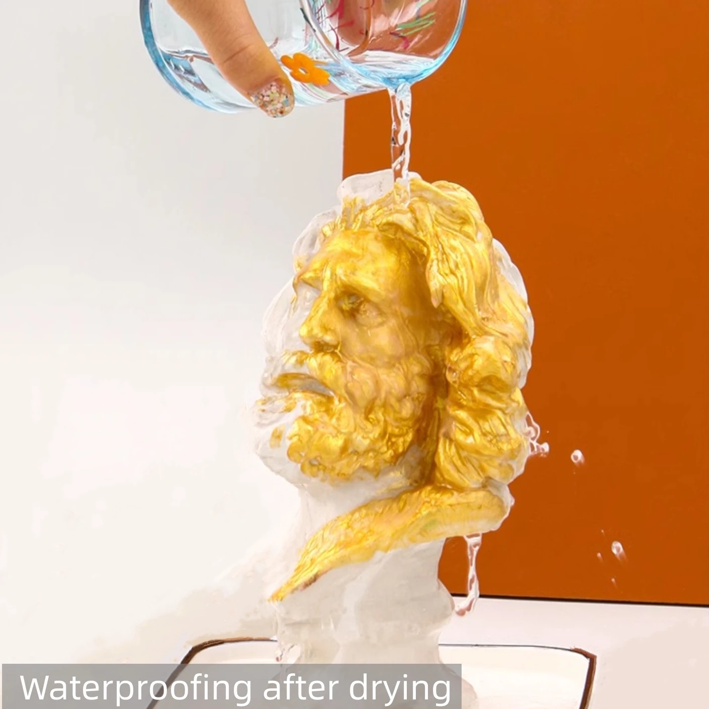 60ml Golden Paint Metallic Acrylic Paint,waterproof Not Faded for Statuary Coloring DIY Hand Clothes Painted Graffiti Pigments