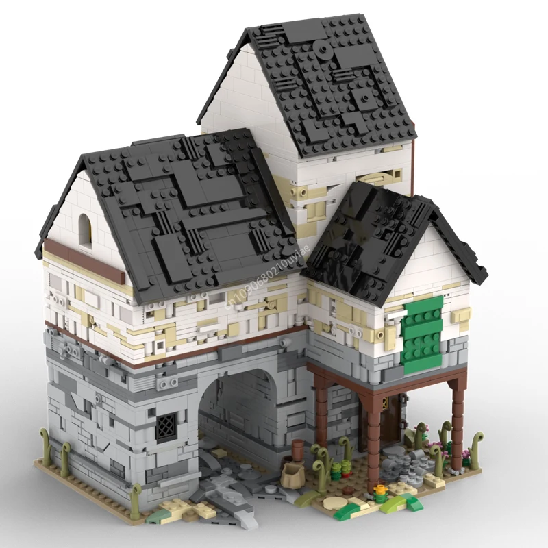 2490 stücke Moc Medieval Zoll Haus Modulare Burg Modell Bausteine DIY Kreative Montage Ziegel Spielzeug Kinder Weihnachten Geschenke