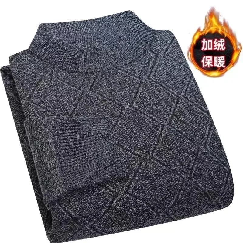 Neue Herren Herbst Winter warme Pullover feste Pullover männliche dicke Pullover Strickwaren Rundhals ausschnitt Freizeit kleidung Strick pullover Männer